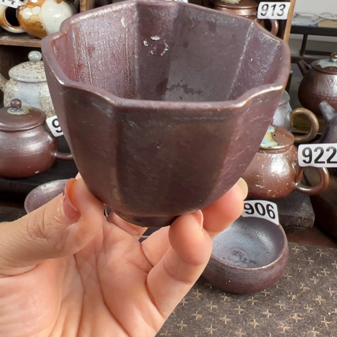 杯空**^柴烧茶器主人杯微瑕