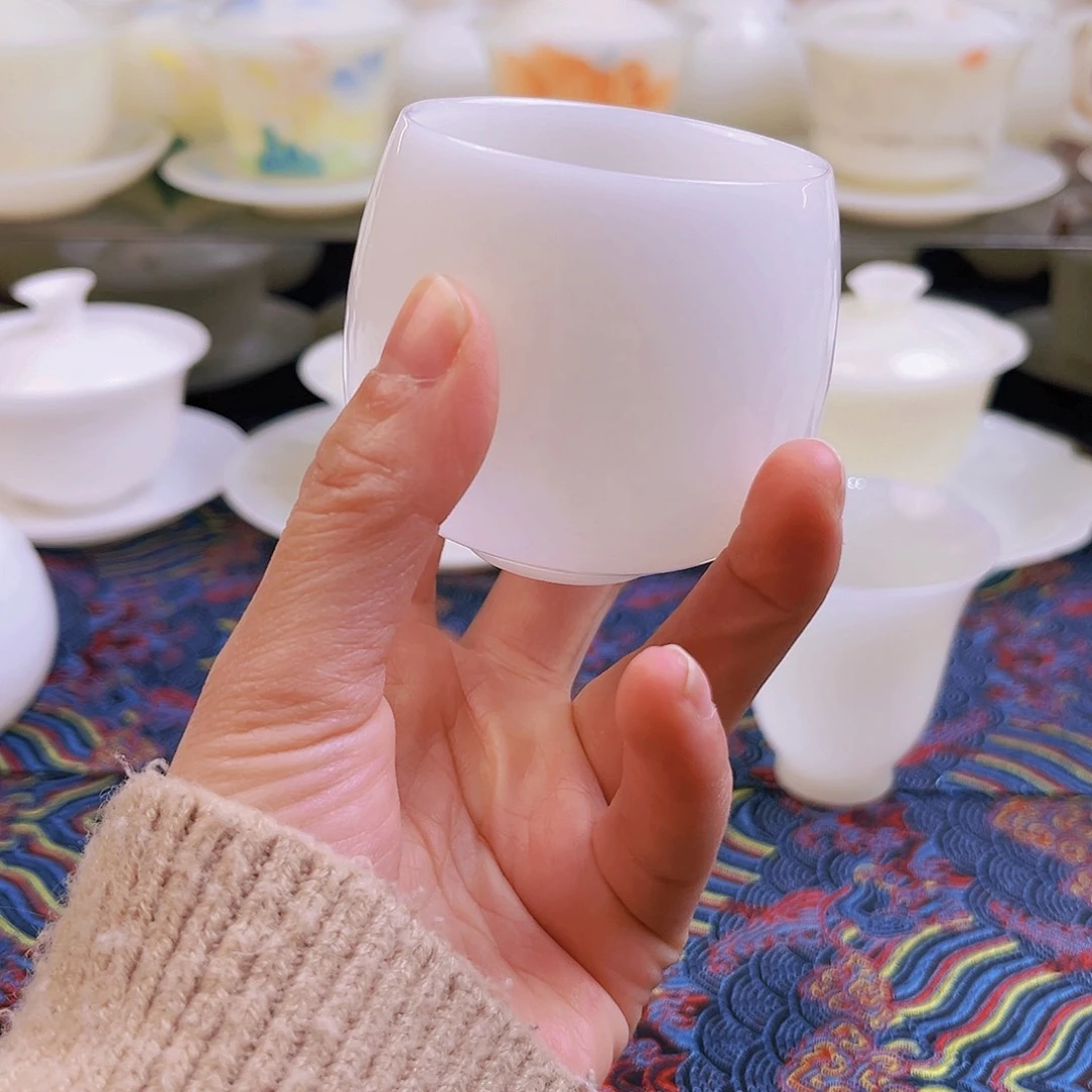 盖碗瓷用****8精品璞玉瓷主人杯