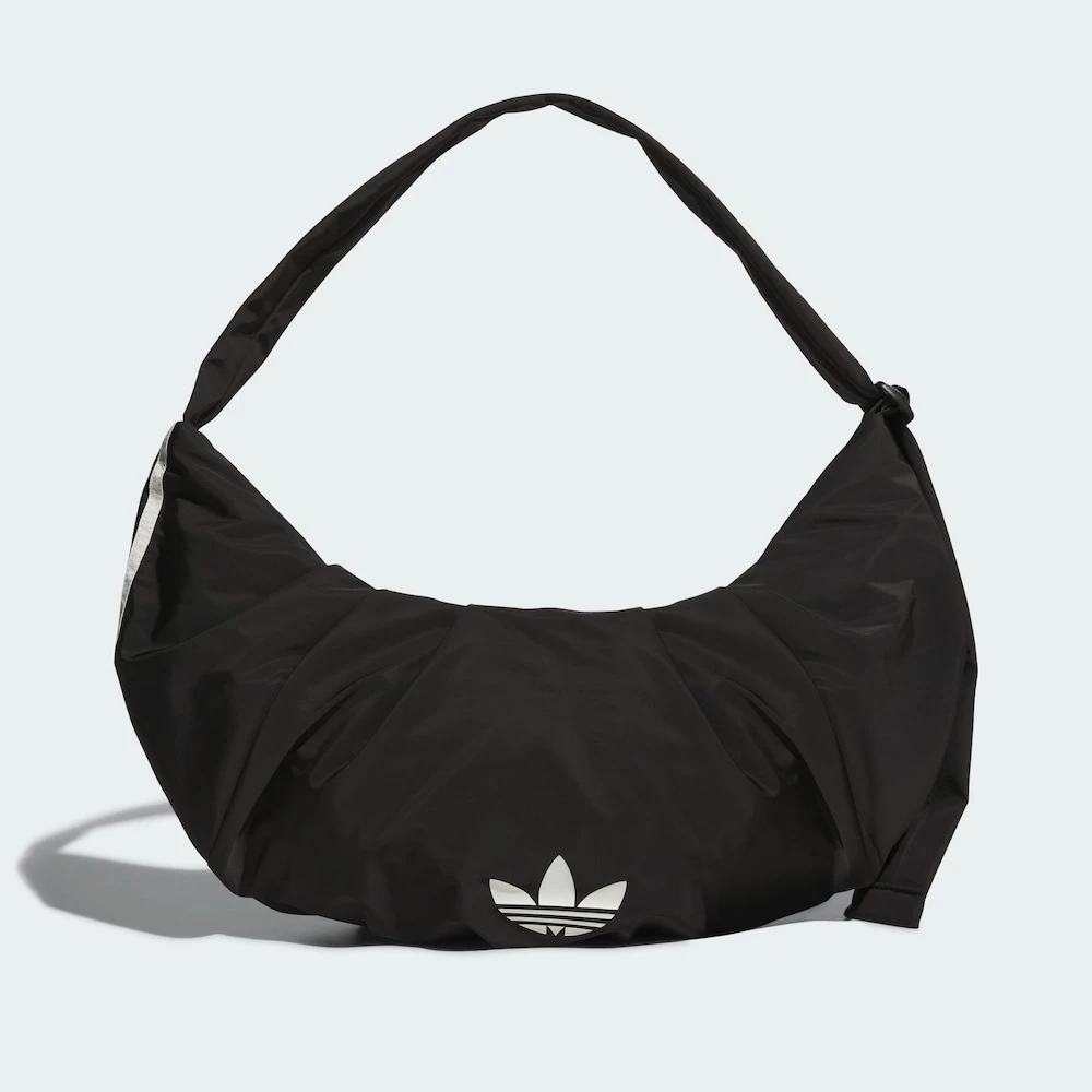 Adidas三叶草新款时尚经典黑色潮流大号云朵包运动单肩包KA9271