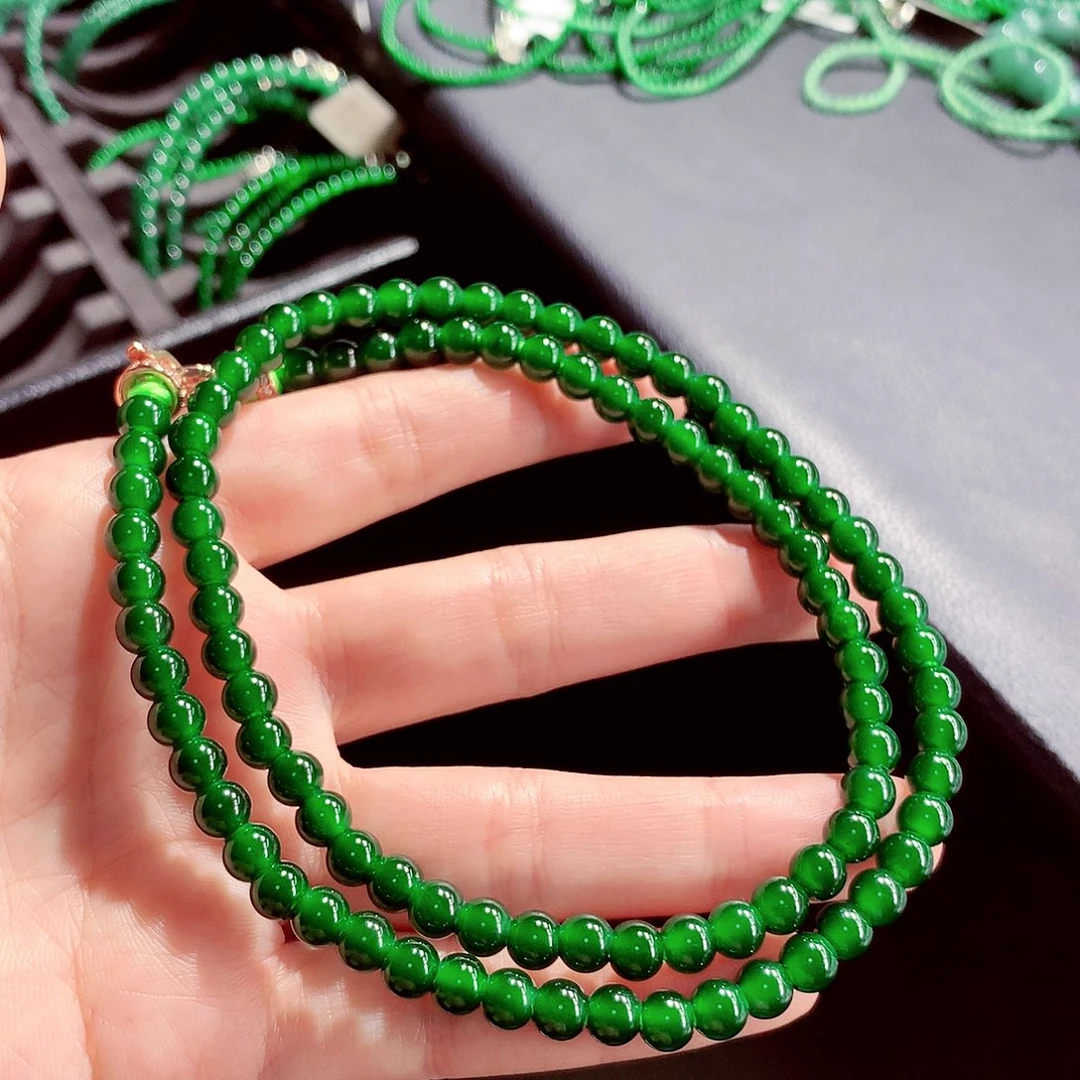 翡翠未镶嵌毛衣链