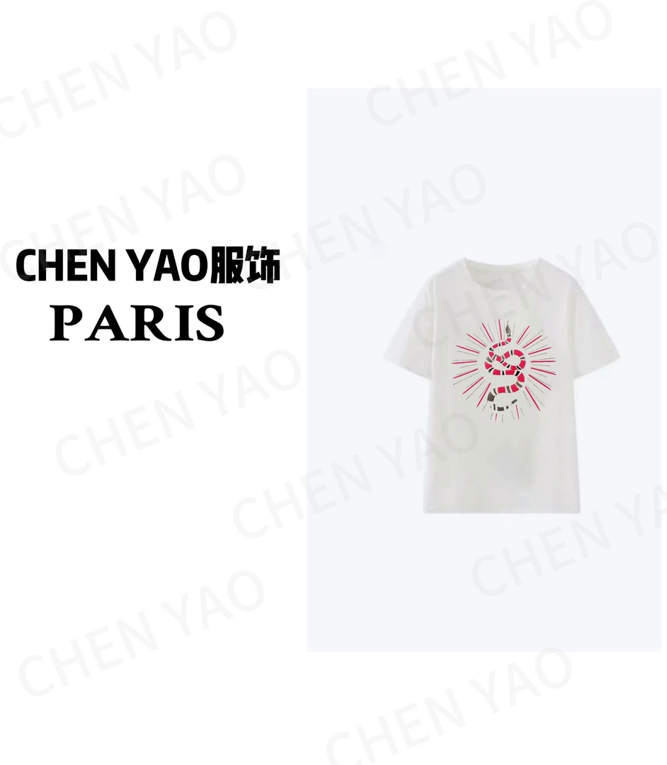 【小海蛇】轻奢时尚百搭 重工3D立体毛巾刺绣夏季设计感短袖