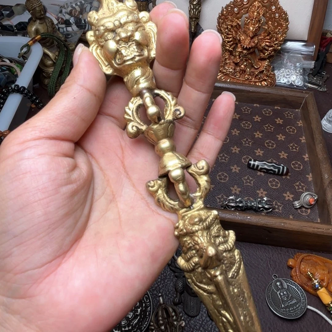 铜星月菩提吊坠项链