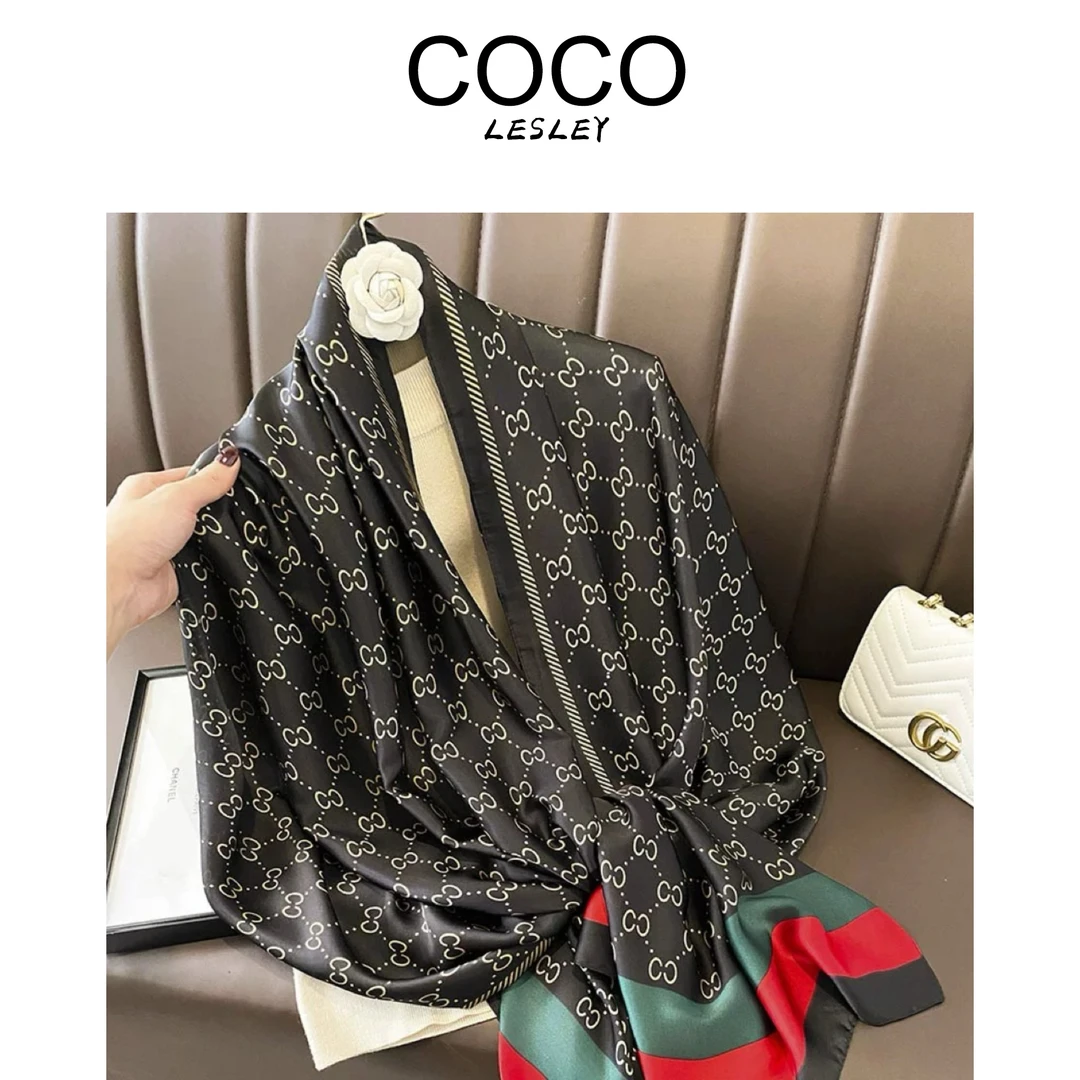 【COCO LESLEY】【字母C】JZ180-321  XX丽锦缎 丝巾披肩 Y