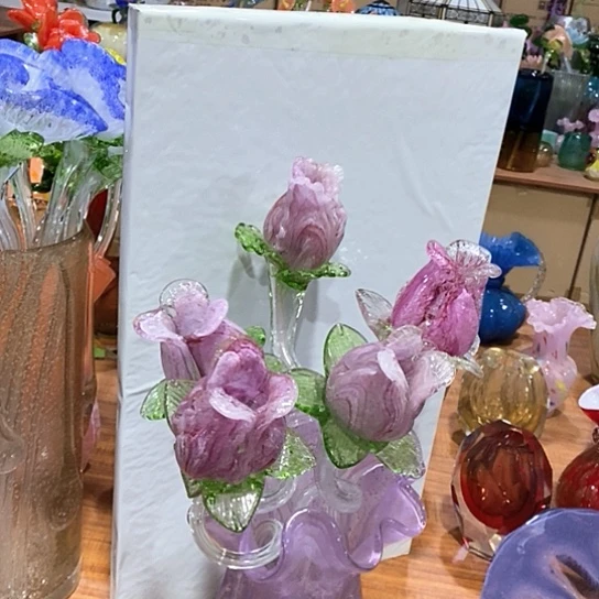 琉璃花瓶高45厘米宽7厘米