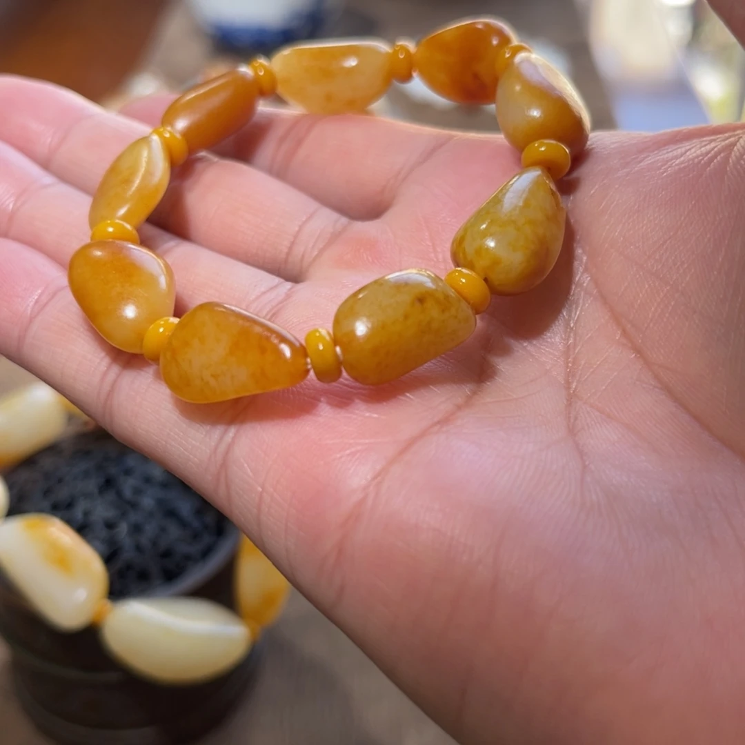 和田玉未镶嵌手链