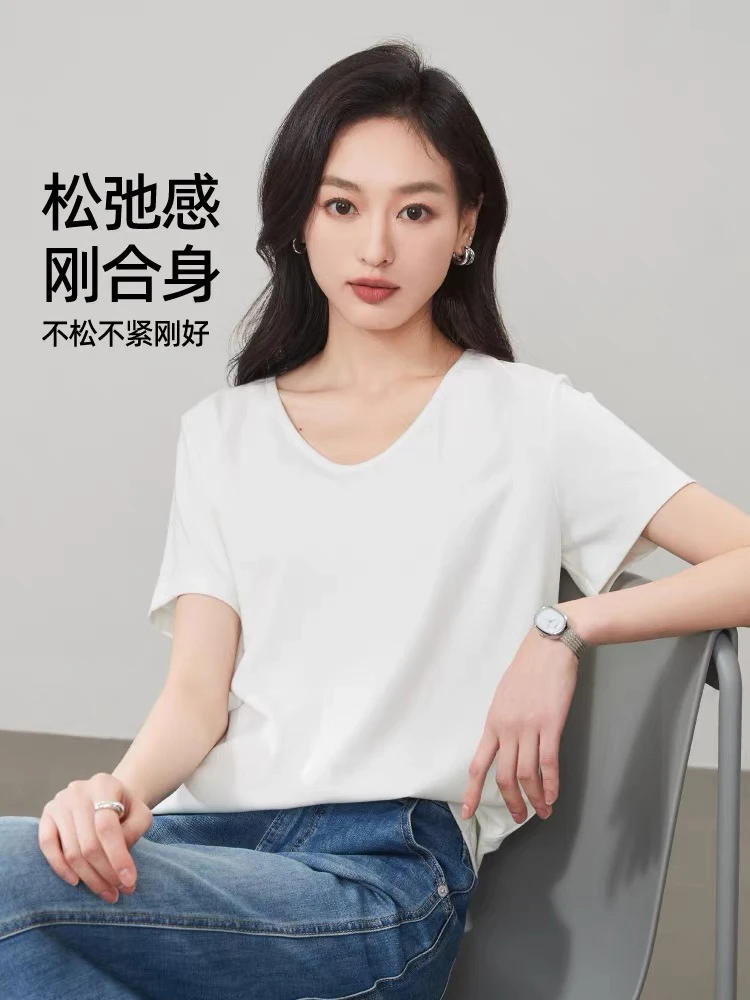 2507领纯色短袖t恤夏季t桖