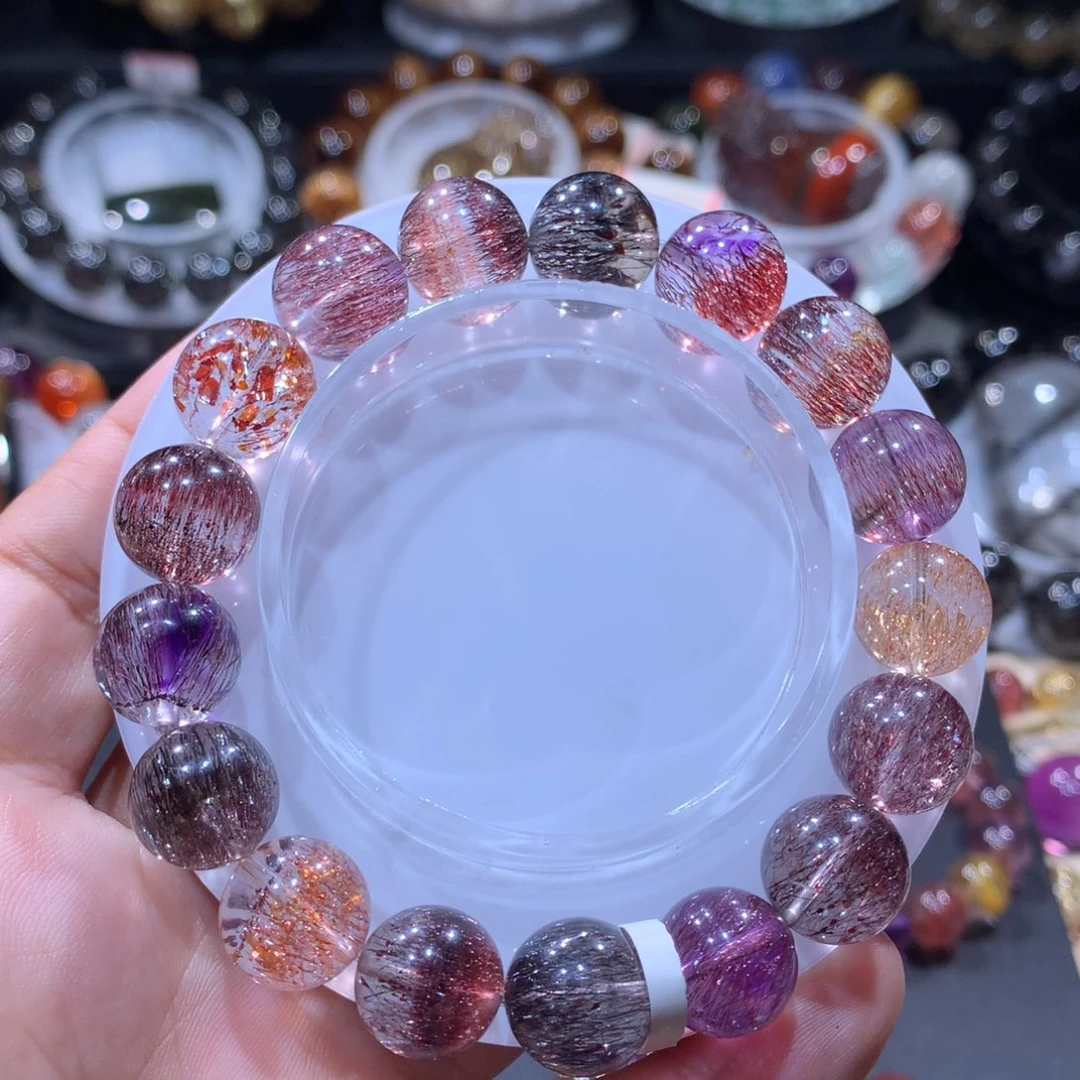 水晶手链未镶嵌稀有色仙女超七12mm