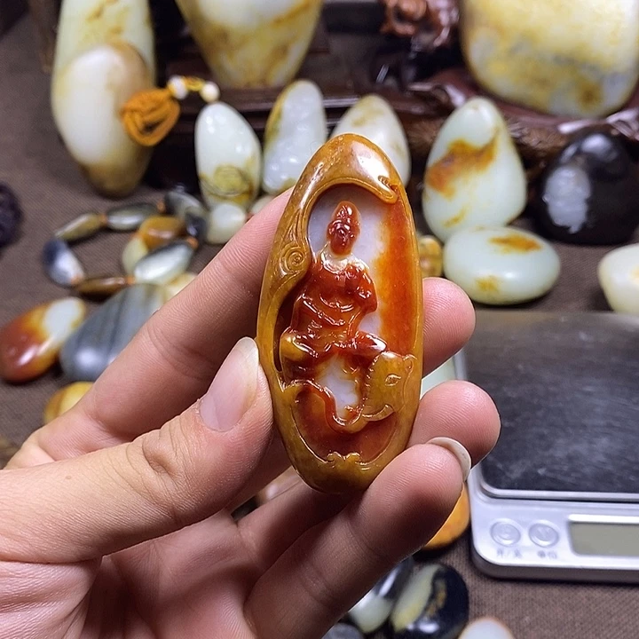 和田玉未镶嵌挂件