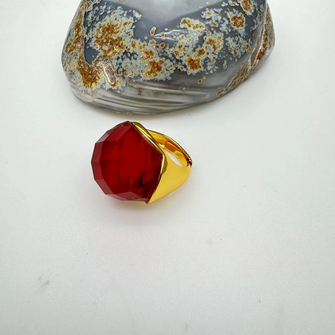 骥 D103 红色戒指 新款时尚百搭男女款 多样性发其一