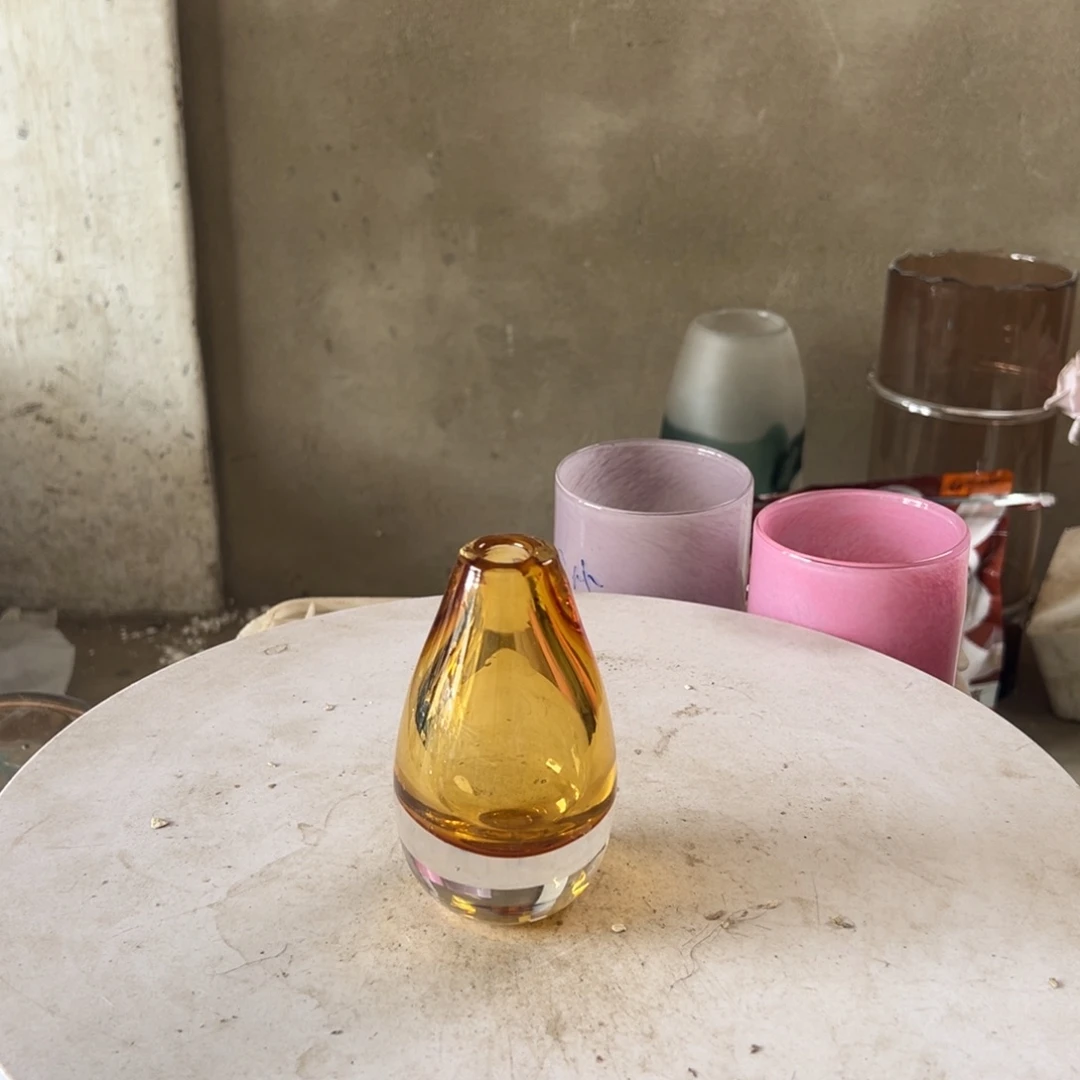 弘扬琉璃花器微瑕高度12