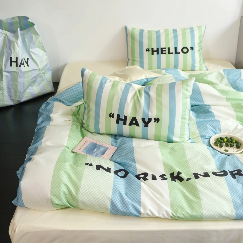 A类母婴级被套三件套枕套秋季床品套件幼儿园学生床单