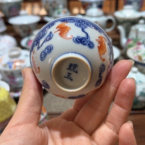 手绘茶杯盖碗壶承