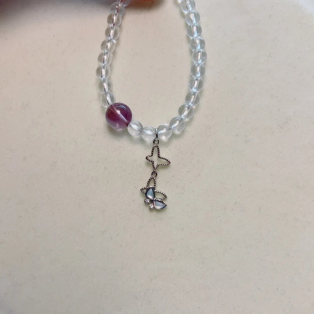 水晶手链合金白水晶手链6m