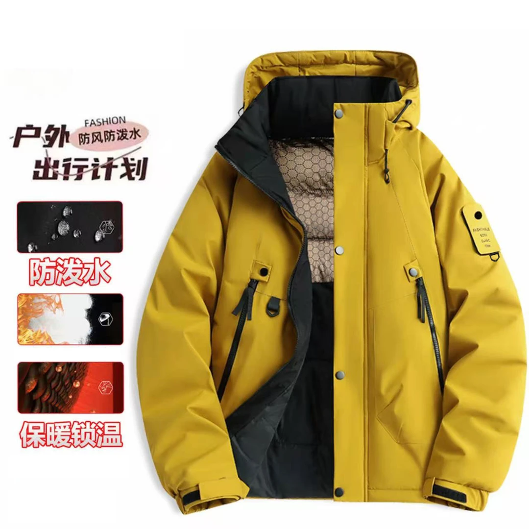 连帽外套棉衣男女同款工装连帽秋冬季保暖情侣新潮风耐磨休闲