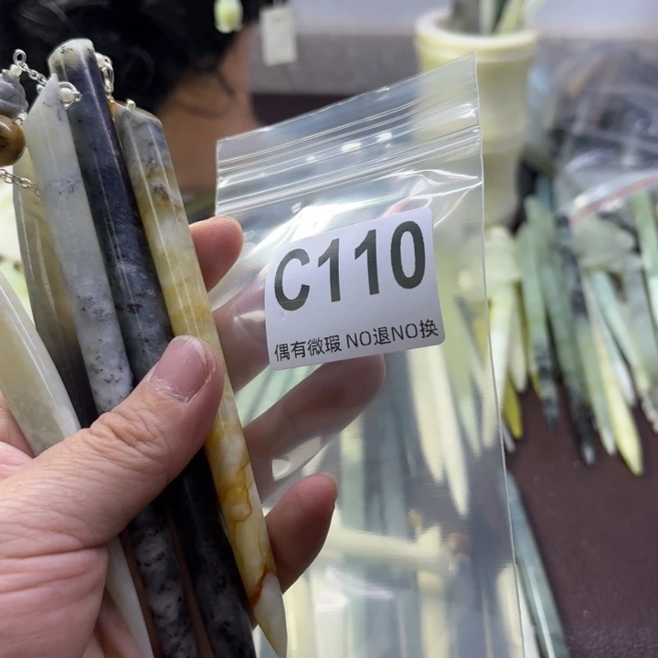 蛇纹石玉发饰合金万*弘