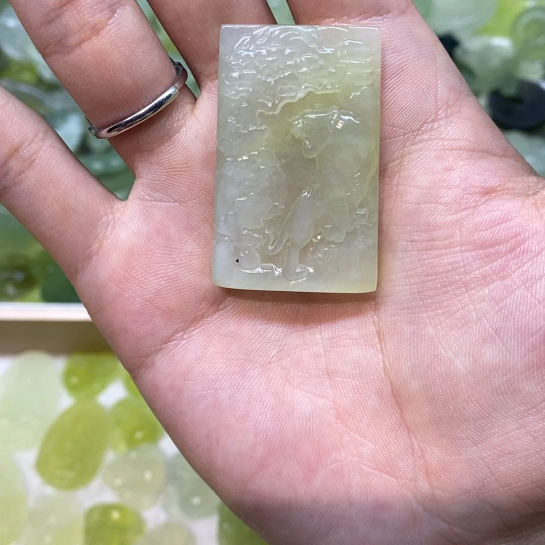 岫玉未镶嵌吊坠(不含链)两单包邮