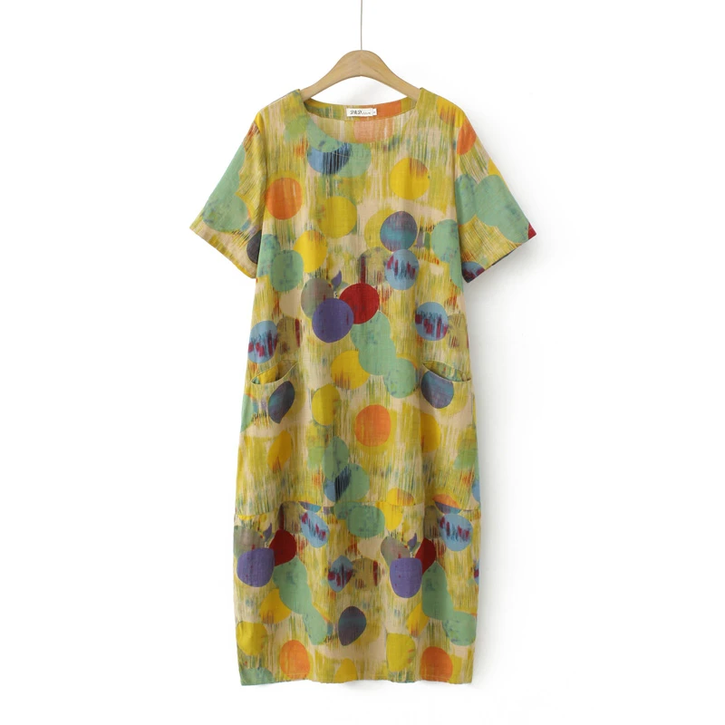 夏季大码碎花连衣裙加大印花夏季睡裙中老年女装显瘦休闲妈妈装