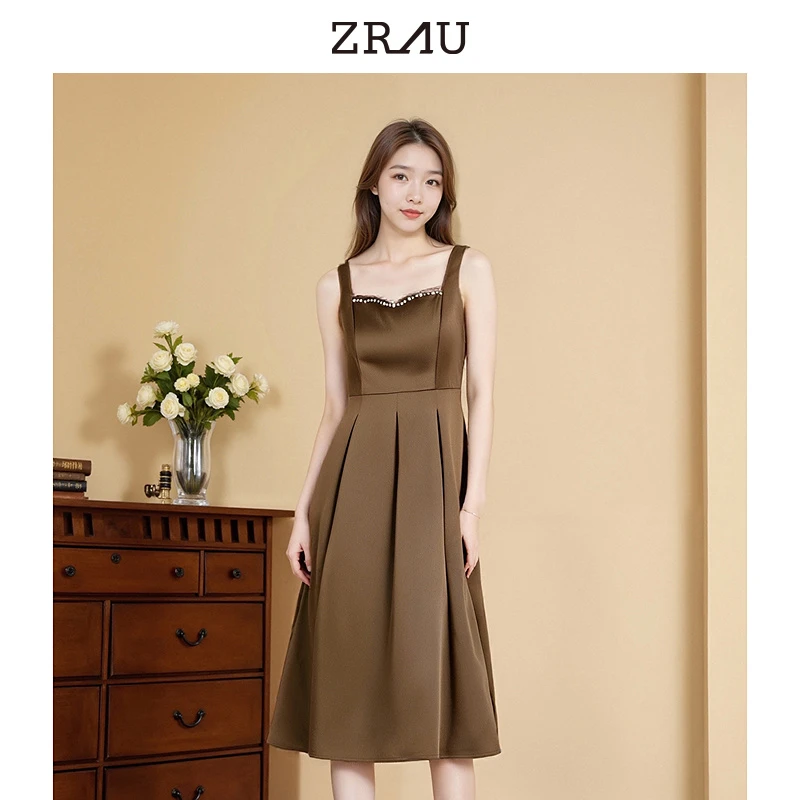 【达人专属】ZRAU经典气质赫本风美拉德连衣裙Z1243L0018