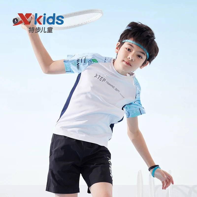 宽松夏季小童大童拼接撞色夏日穿搭运动针织童装677225019187