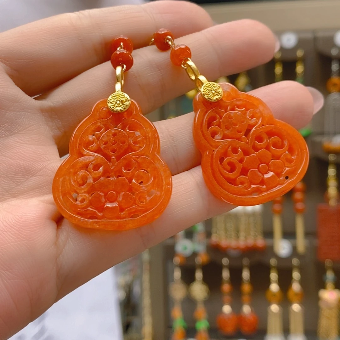 翡翠合金耳饰翡翠