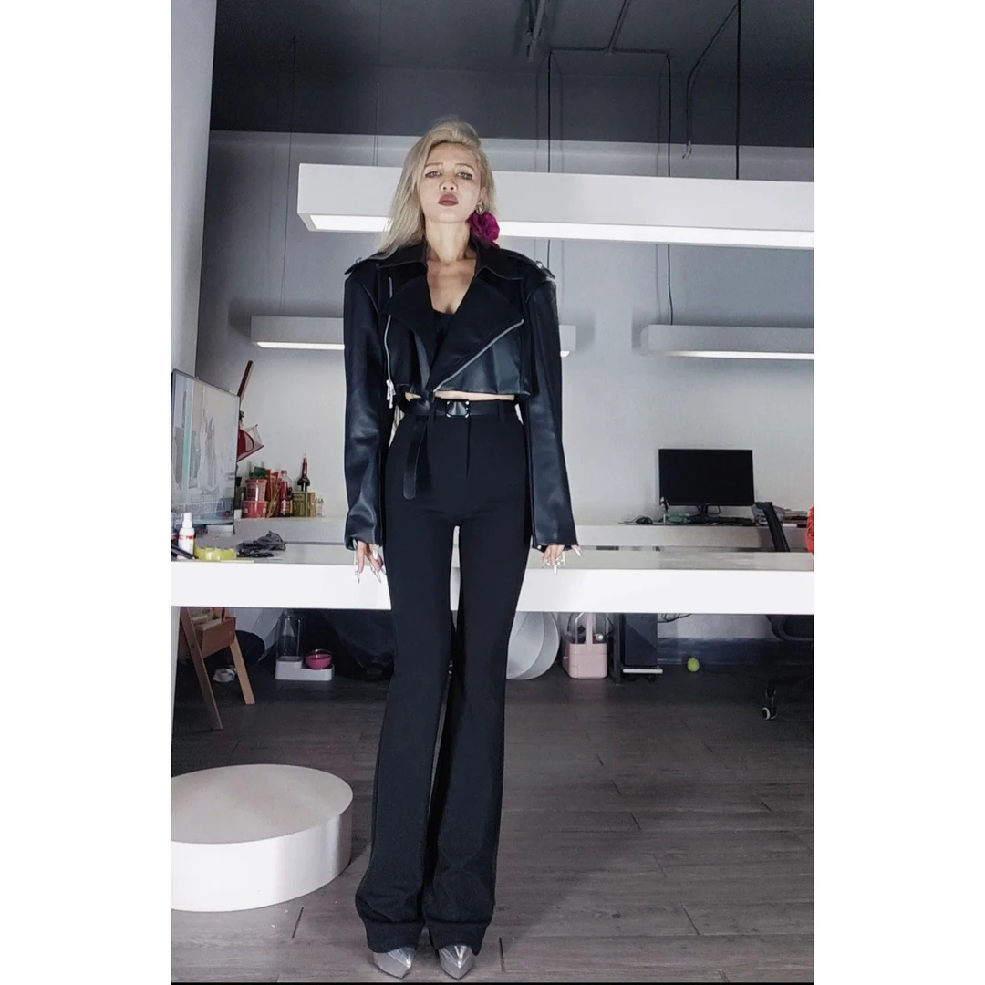 加绒和秋款【前拉链微喇叭】 JINNYZ 3号店 / （钻扣）四面弹力