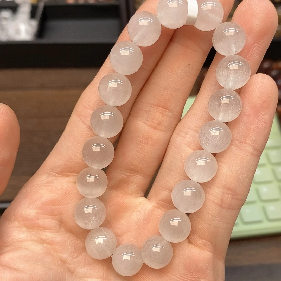 水晶手链未镶嵌20白兔毛10mm