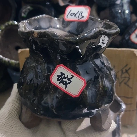 红陶粗陶花盆手工