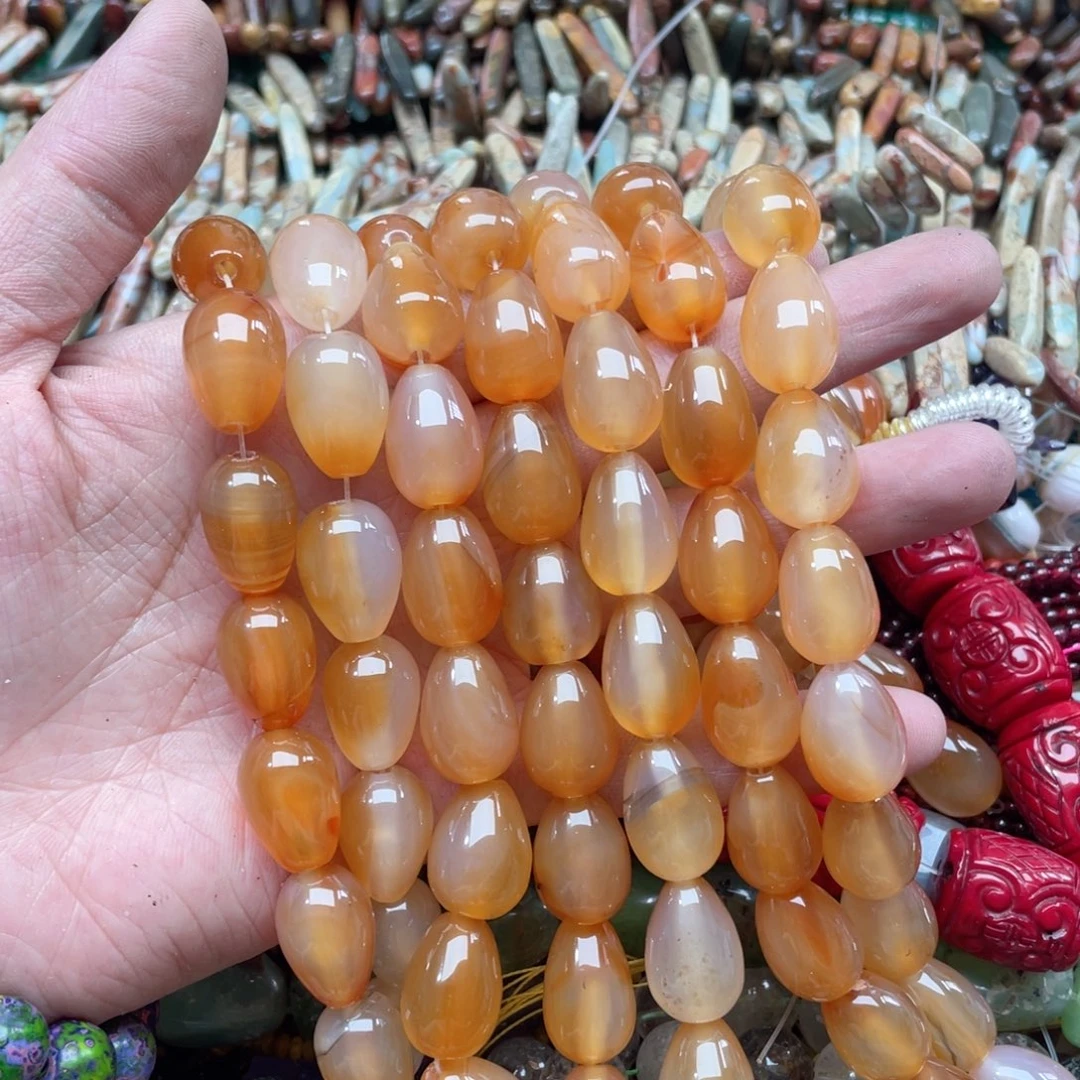 玛瑙/玉髓合金珠宝半成品一条13x20mm玛瑙水滴