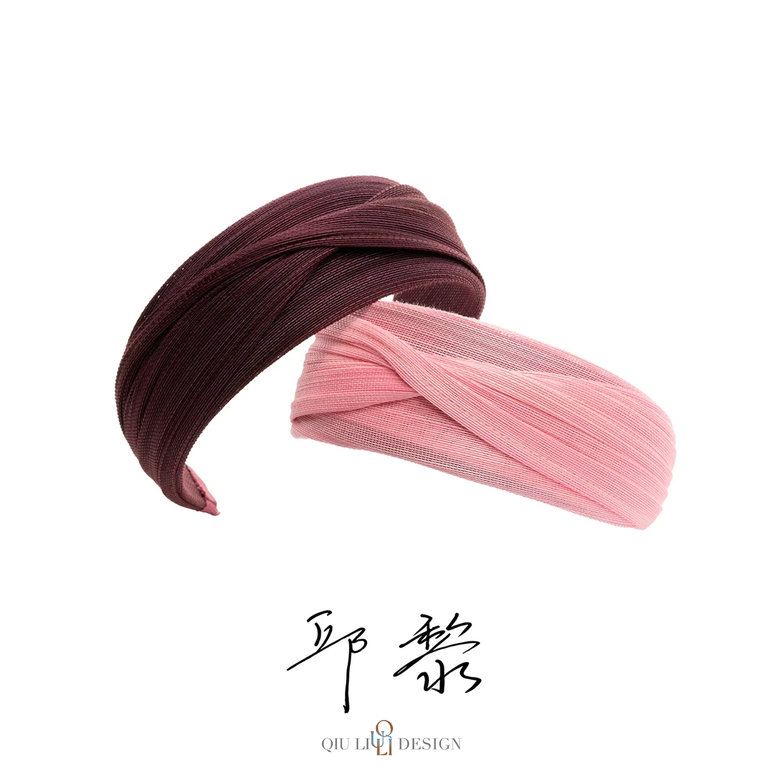纯色金丝草编织工艺手工法式百搭发箍 雪雪1259