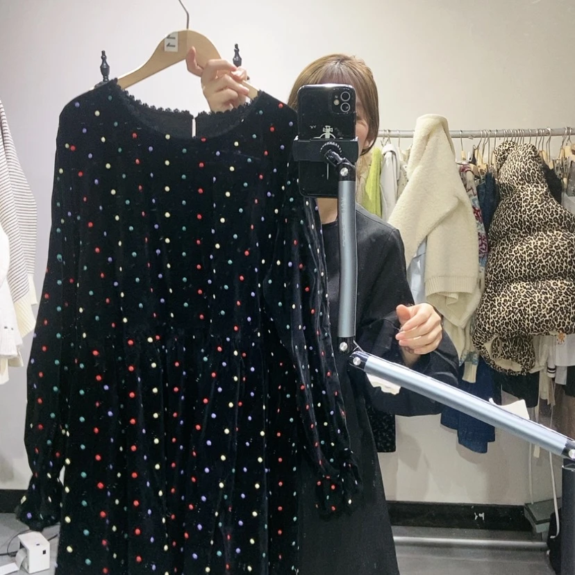 【闪购商品】丝绒裙子