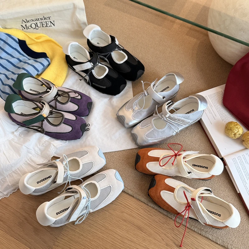 网红推荐玛丽珍鞋女2025春季新款复古浅口运动休闲板鞋芭蕾鞋