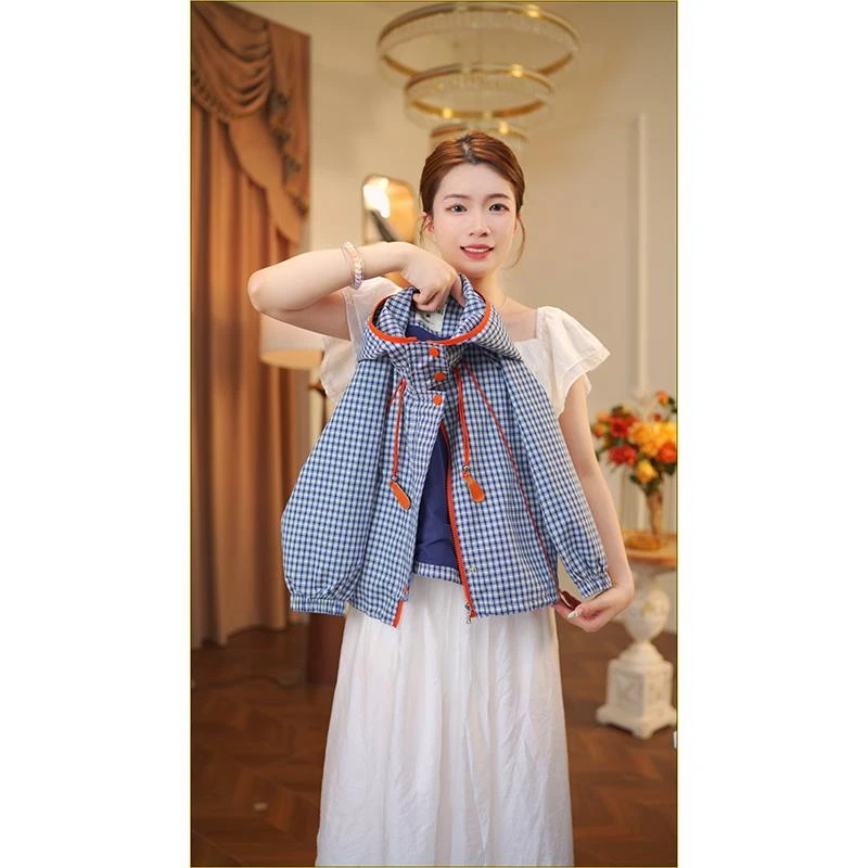 女童外套春秋装2025新款洋气儿童秋款连帽开衫夹克女孩秋季冲锋衣