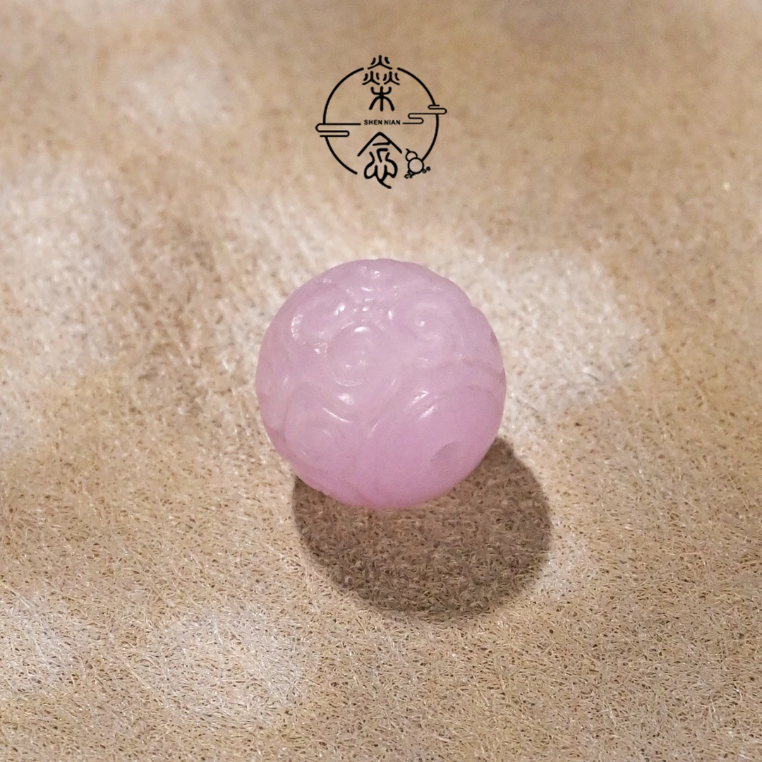 8/10MM天然紫锂辉石回纹圆珠文玩手串DIY配饰配珠顶珠腰珠隔珠