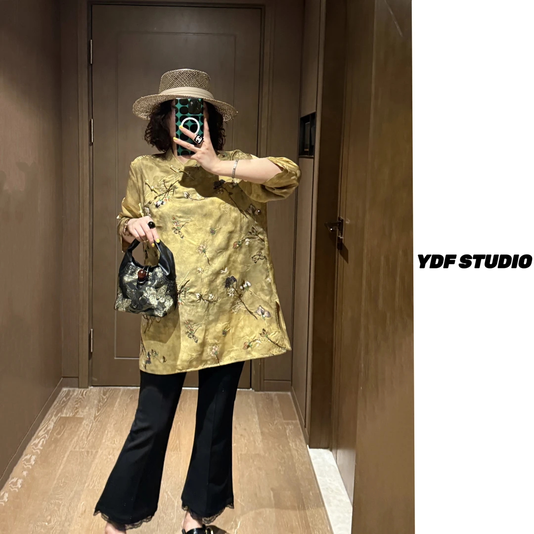 YDFSTUDIO小众【青鸾羽衣】新中式国风重工刺绣盘扣设计百搭上衣