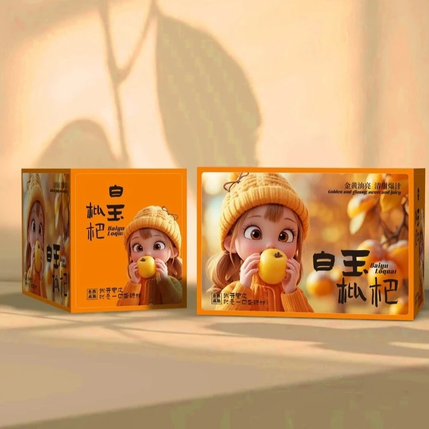 中果64颗/箱 买1.1斤送1斤去箱约2.1斤东山白玉枇杷礼盒装顺丰  A