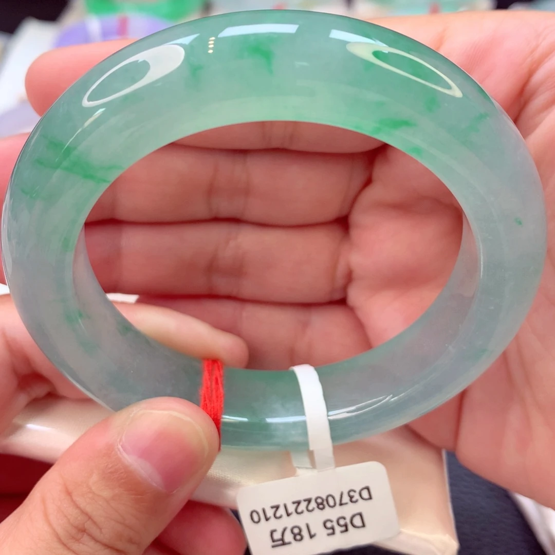 未镶嵌手镯翡翠冰绿大厚装行家料推荐28号11