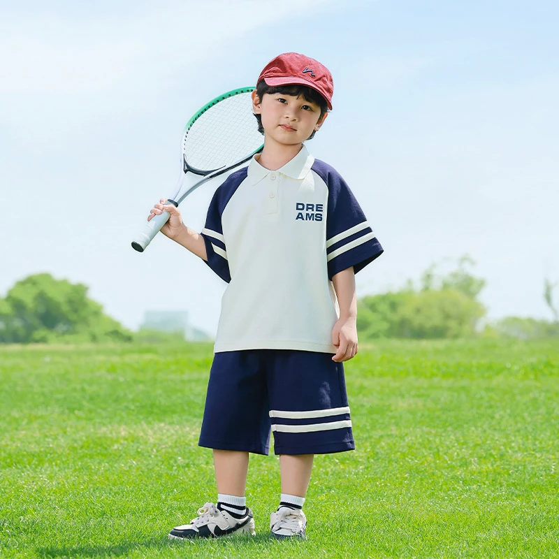 童装儿童夏季polo衫套装男童运动夏装2025新款短袖宝宝学院风衣服