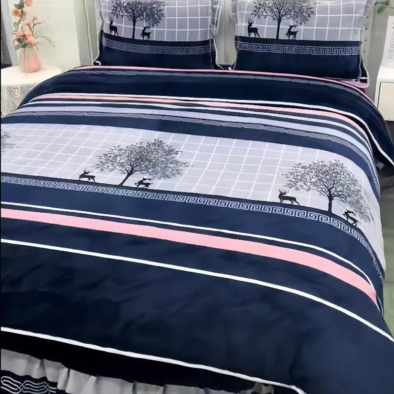 2025新款牛奶绒四件套冬季加厚双面珊瑚绒床上用品法兰绒被套床裙