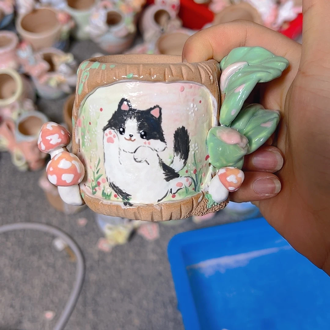 清仓老梧家的手工多肉花盆
