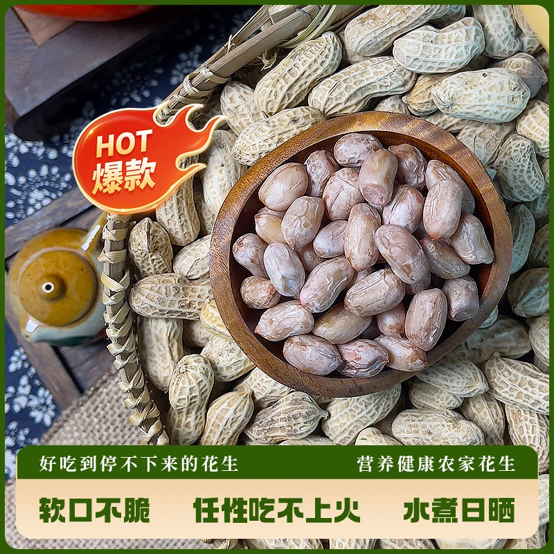 25年第一季新果忠信水煮咸干花生炒货花生米湿烤日晒坚果零食小吃