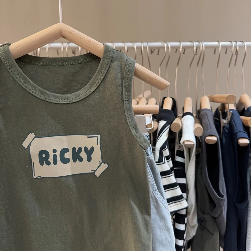 韩国原单儿童韩版夏季新款字母背心