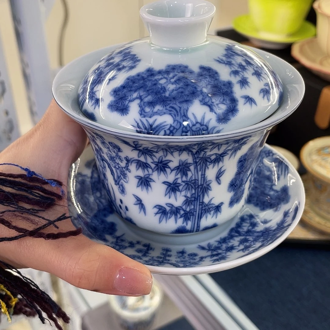 陶景德陶瓷盖碗茶具