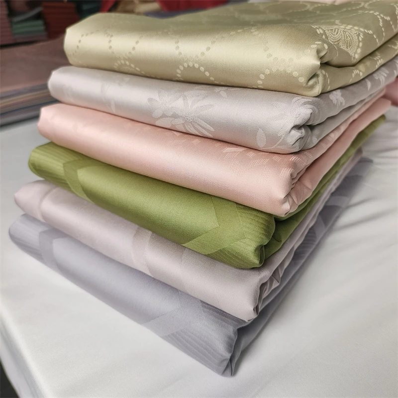 断码的提花床单处理 全棉长绒棉贡缎面料 柔软细腻