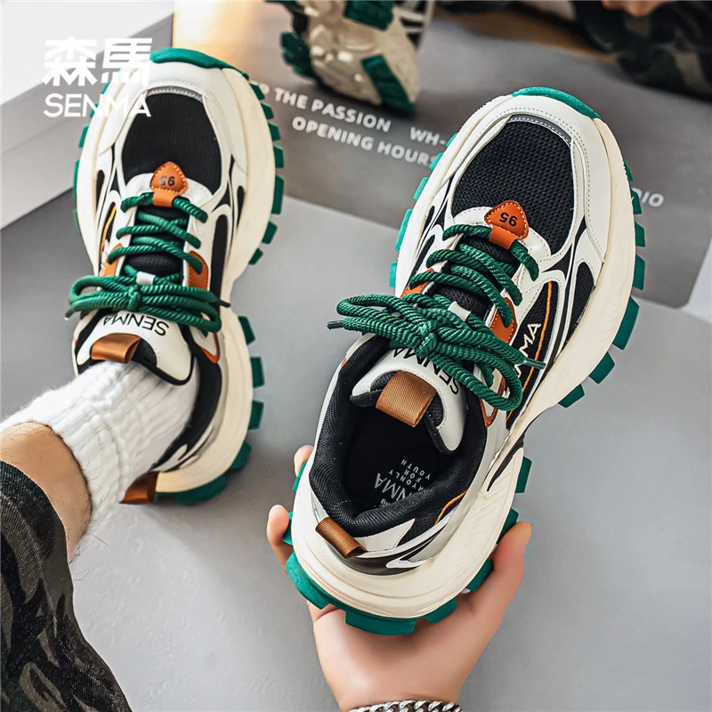 森马男鞋秋季新款男士轻奢复古老爹鞋学生减震户外运动透气潮鞋男