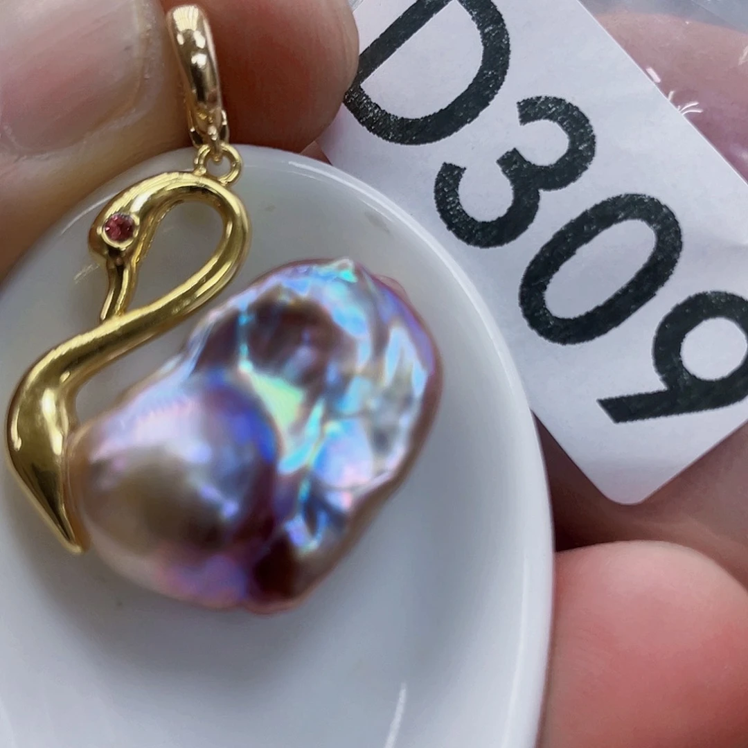 淡水珍珠银S925镶嵌颈饰