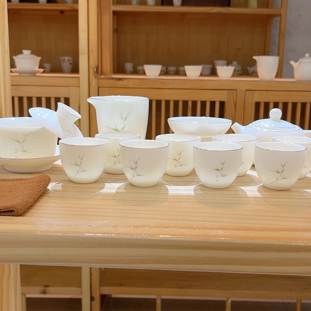 【御瓷斋】羊脂玉瓷茶具套装