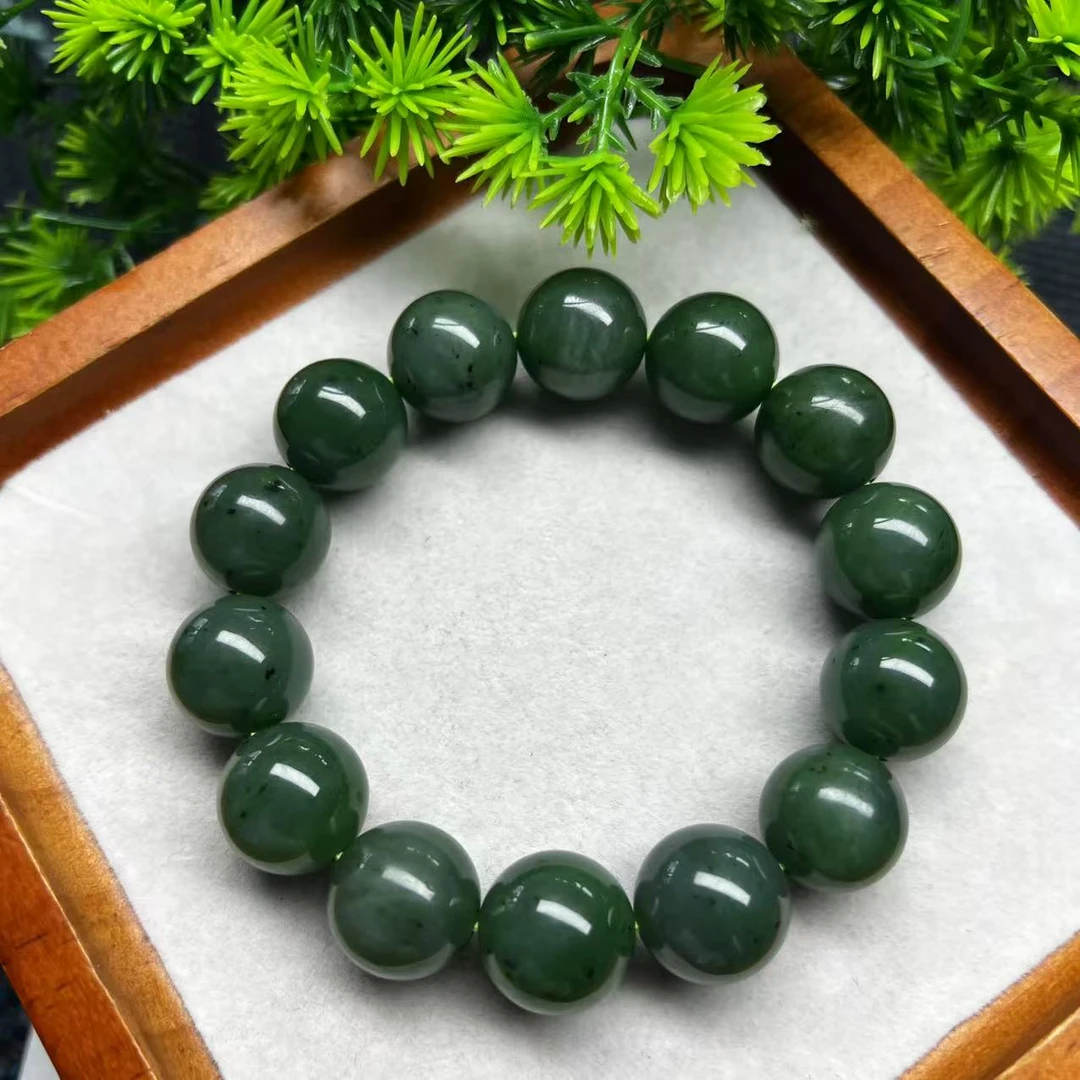 俄罗斯碧玉卡16mm高品质油润细手串手链时尚满色精美百搭款