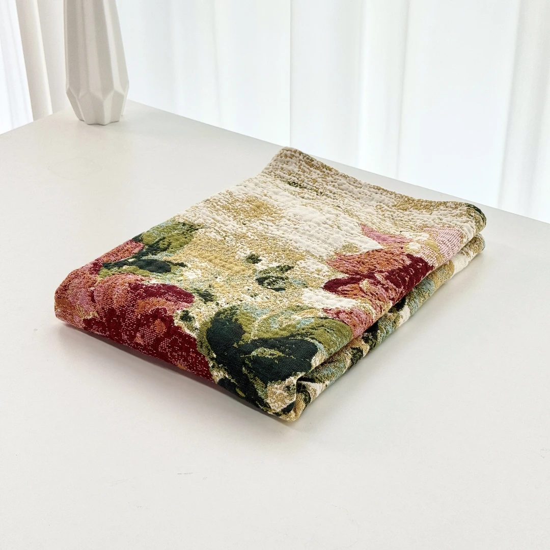 【拾つき未央】枕巾一对装52*78 枕巾-望山红-白底