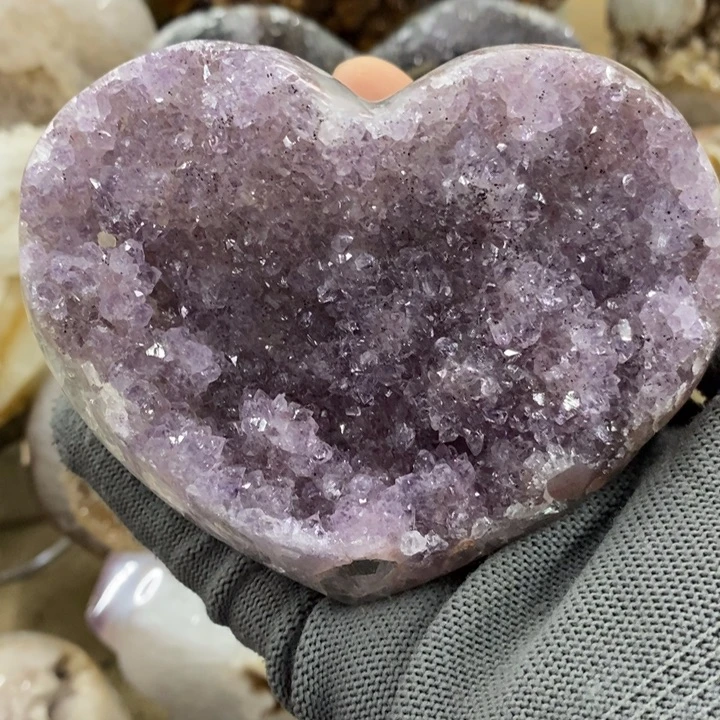 未镶嵌紫晶珠宝半成品