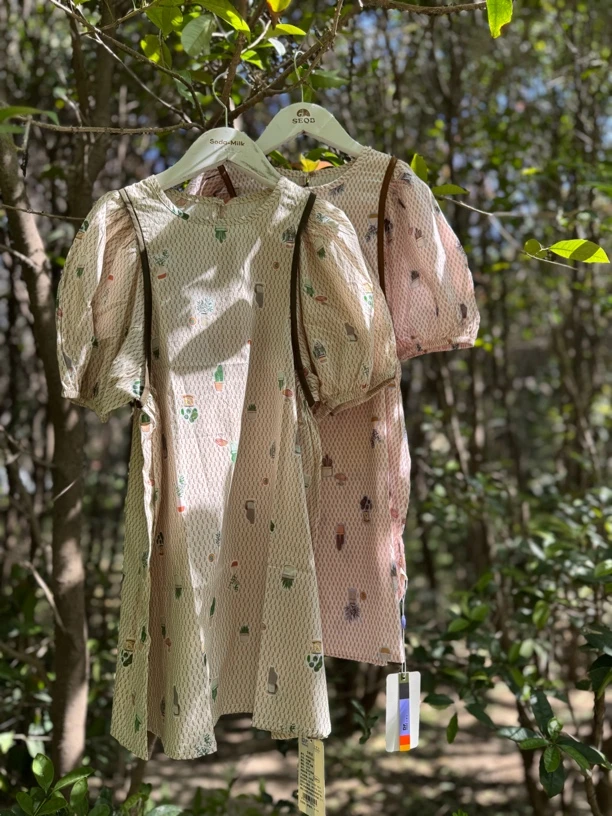 夏季韩版泡泡袖女童连衣裙